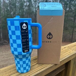 Hydrojug Cobalt Checkers 32 Oz Traveler
